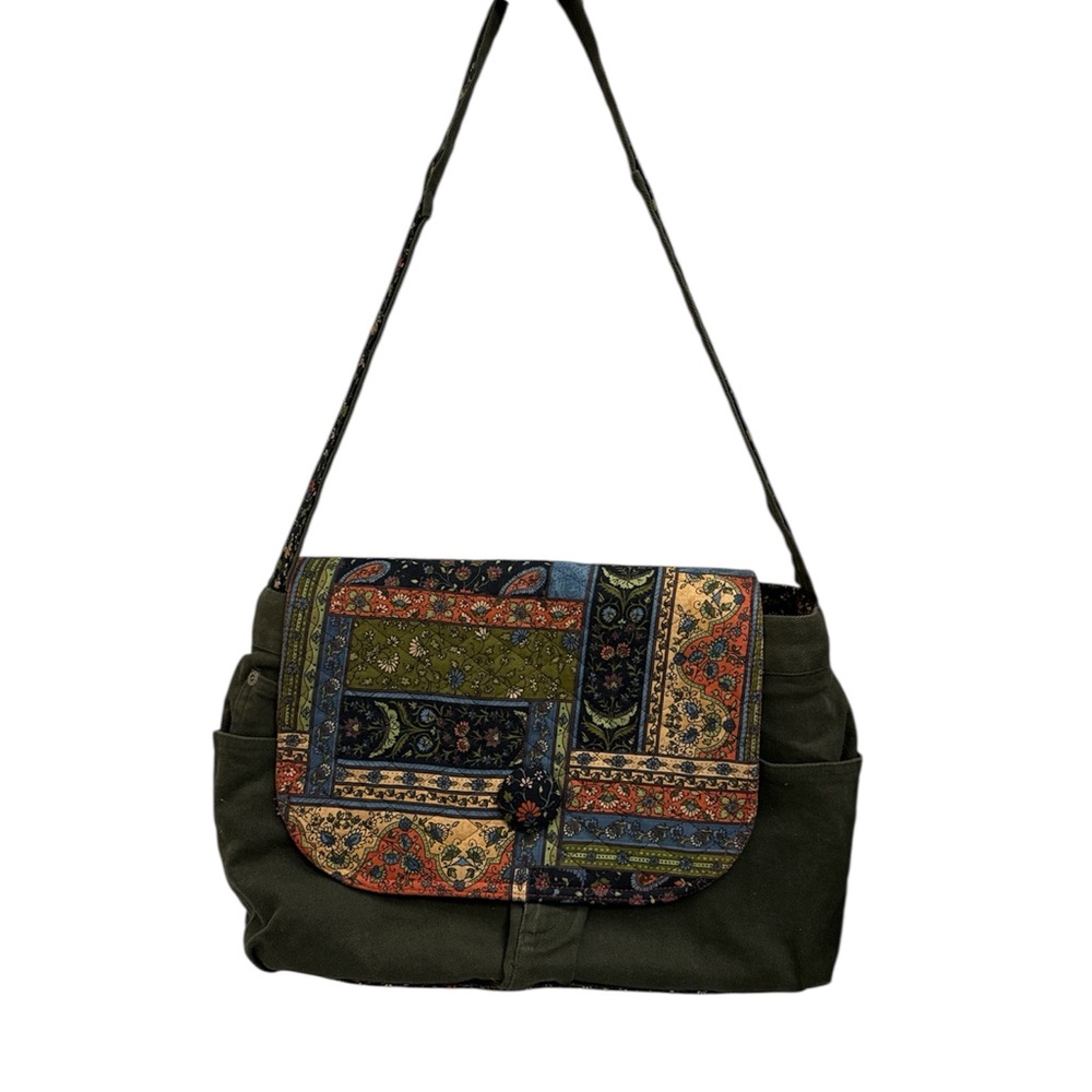 Multicolor Patchwork Shoulder Bag Made out of Jea… - image 1